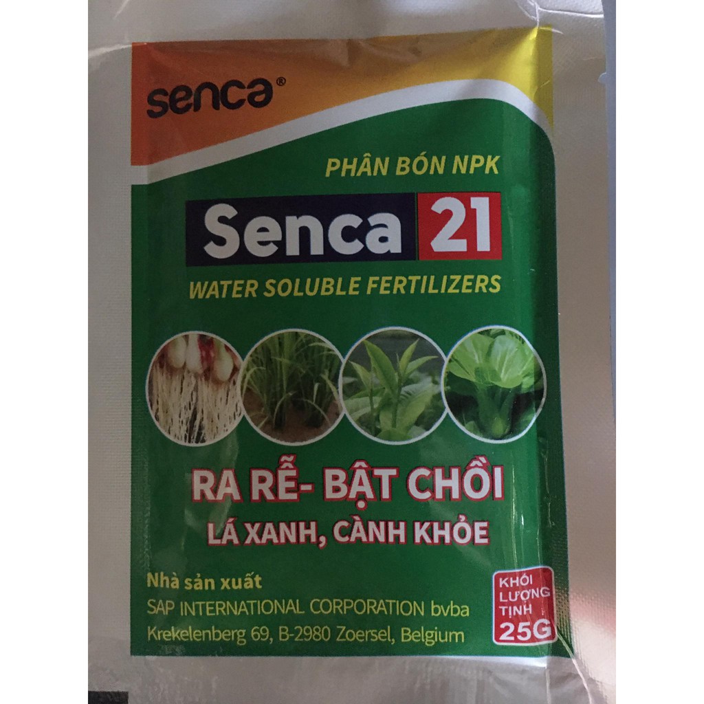 Phân bón npk senca 21 ra rễ- bật chồi lá xanh cành khỏe