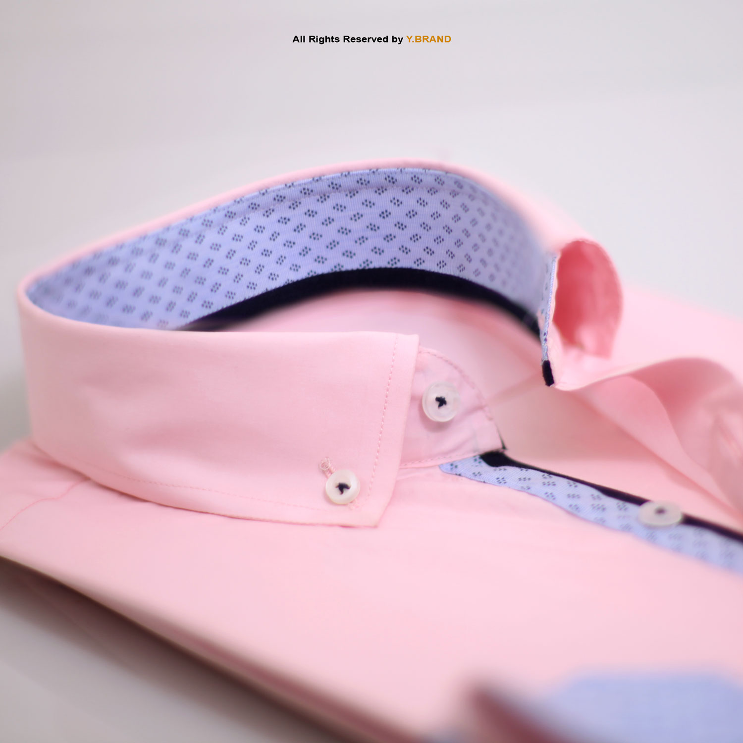 Light Pink formal shirt with double contrast DS-1018 7 7695486e0f0aaee0afcf7607d0deca14