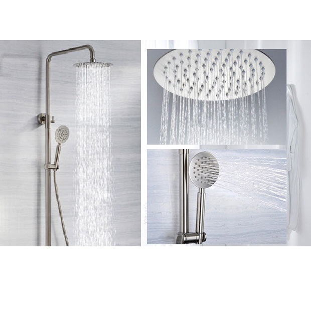Bộ sen cây nhà tắm, sen tắm đứng MAS nóng lánh Sus Inox 304 xước mờ chất lượng giá rẻ