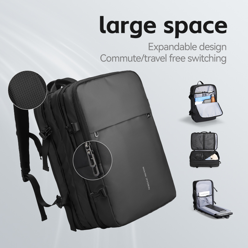 17 Inch Laptop Backpack | Men'S Waterproof Expandable Business Travel Bag |  Lazada Singapore