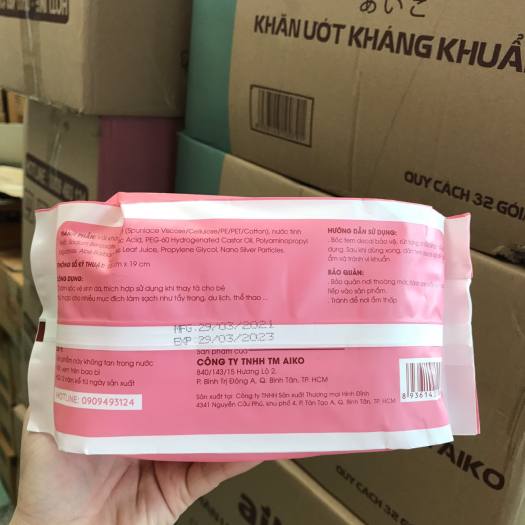 Khăn giấy ướt Aiko 100 tờ