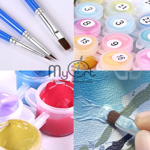 ∈¤ Tranh sơn dầu số hóa tự tô màu theo số - Bộ sưu tập tranh mèo con cute dễ thương Tranh hoạt hình thú cưng