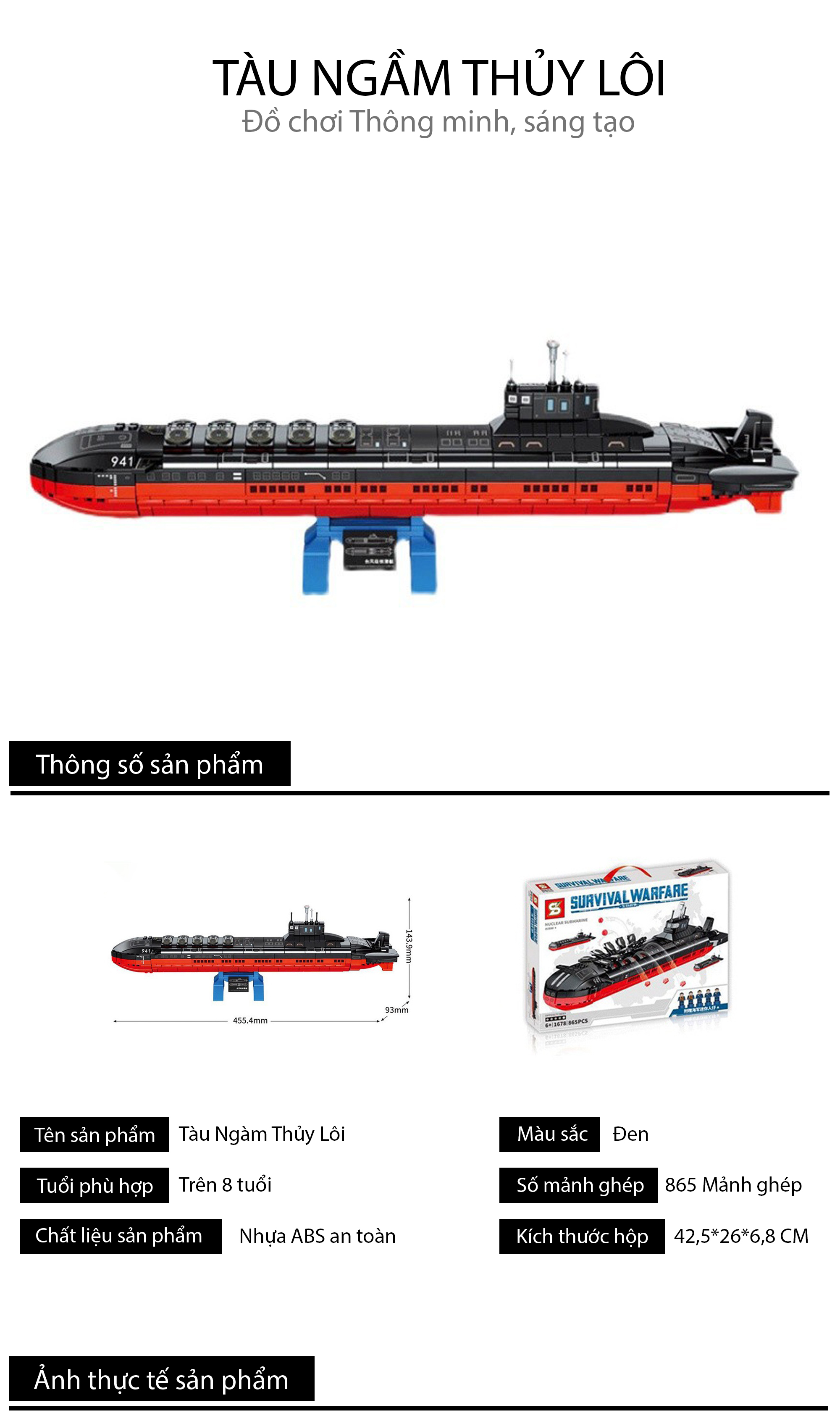 Giảm giá Lego Army Mô hình tàu ngầm nguyên tử 1  350 Nuclear Submarine   BeeCost