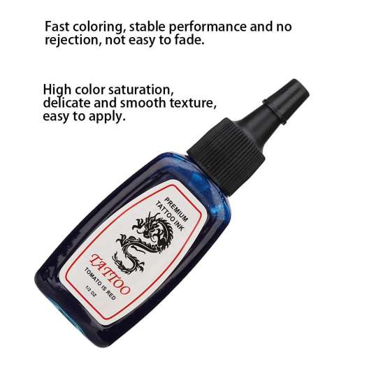 Mực xăm màu xanh dương dung tích 15ml bền màu và lâu trôi - INTL