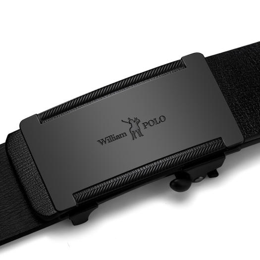 Thắt lưng Nam thời trang - da bò, mặt kim loại cao cấp nhập khẩu chính hãng William Polo - Bảo hành 12 tháng