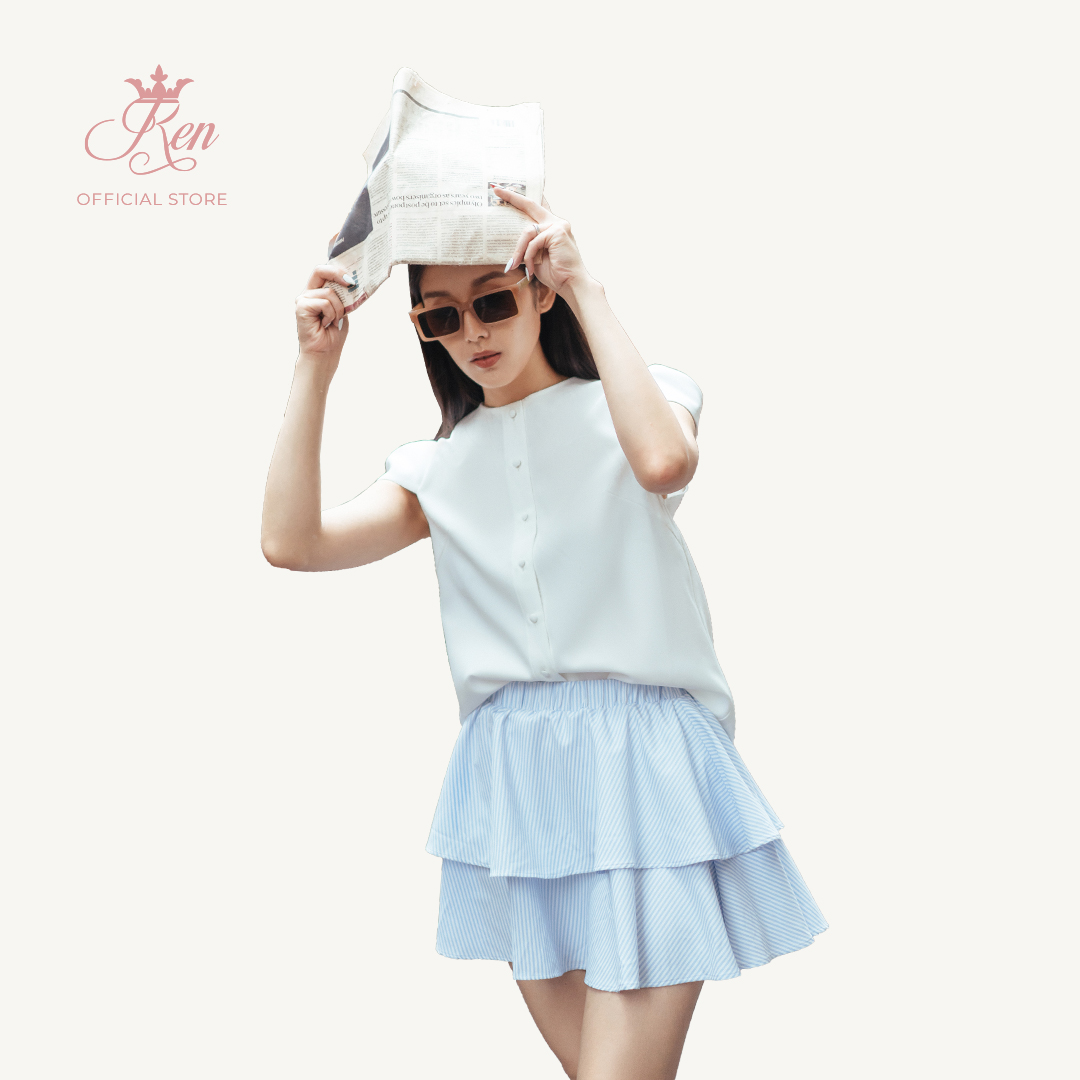 Ren by tee - váy ngắn hai tầng xòe