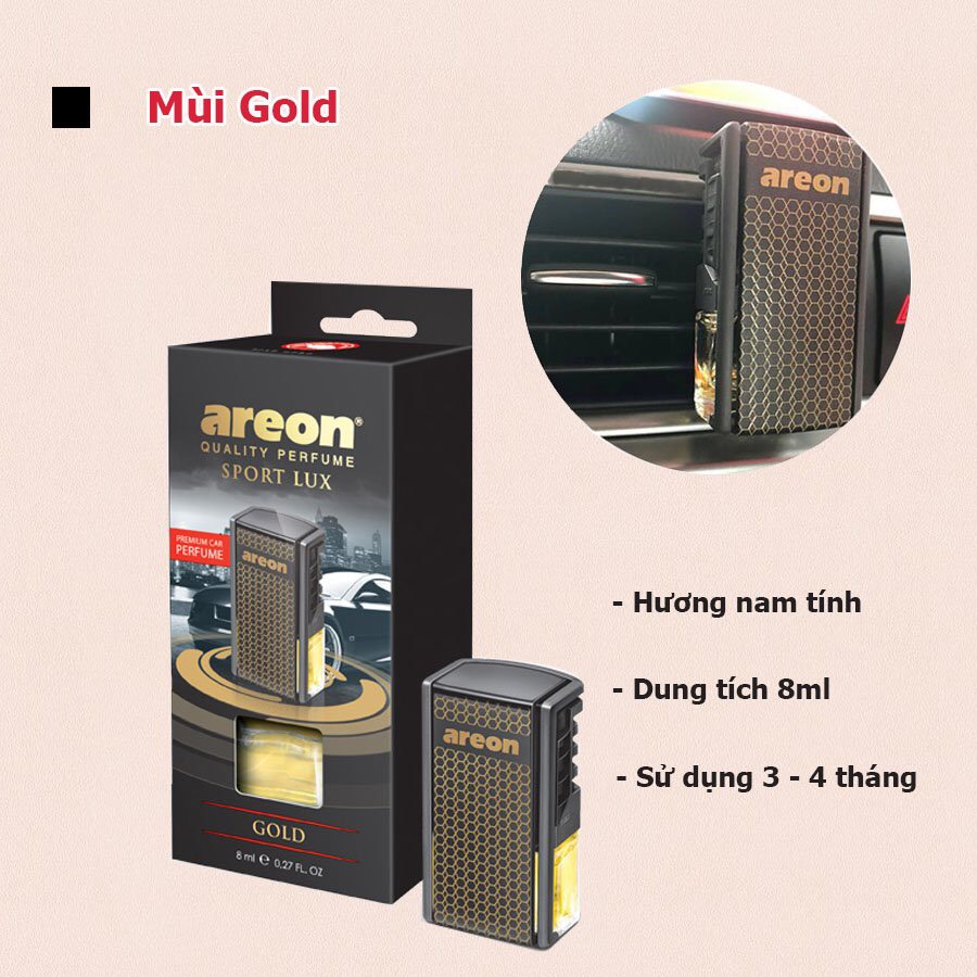 Nước hoa kẹp cửa gió Areon Gold Sport Lux