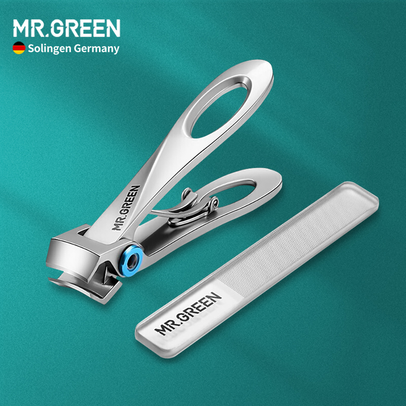 Gambar Germany MR.GREEN Nail Clippers Stainless Steel Sharp Wide Jaw Opening Manicure tool Thick Hard Nail Cutter