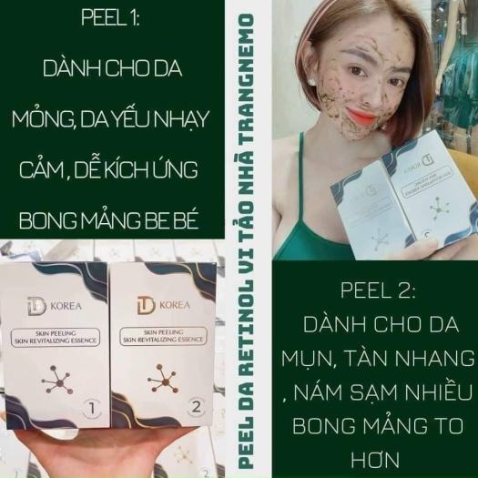 Peel Da Vi Tảo Trang NEMO Tinh chất tái tạo da skin peeling Retinol