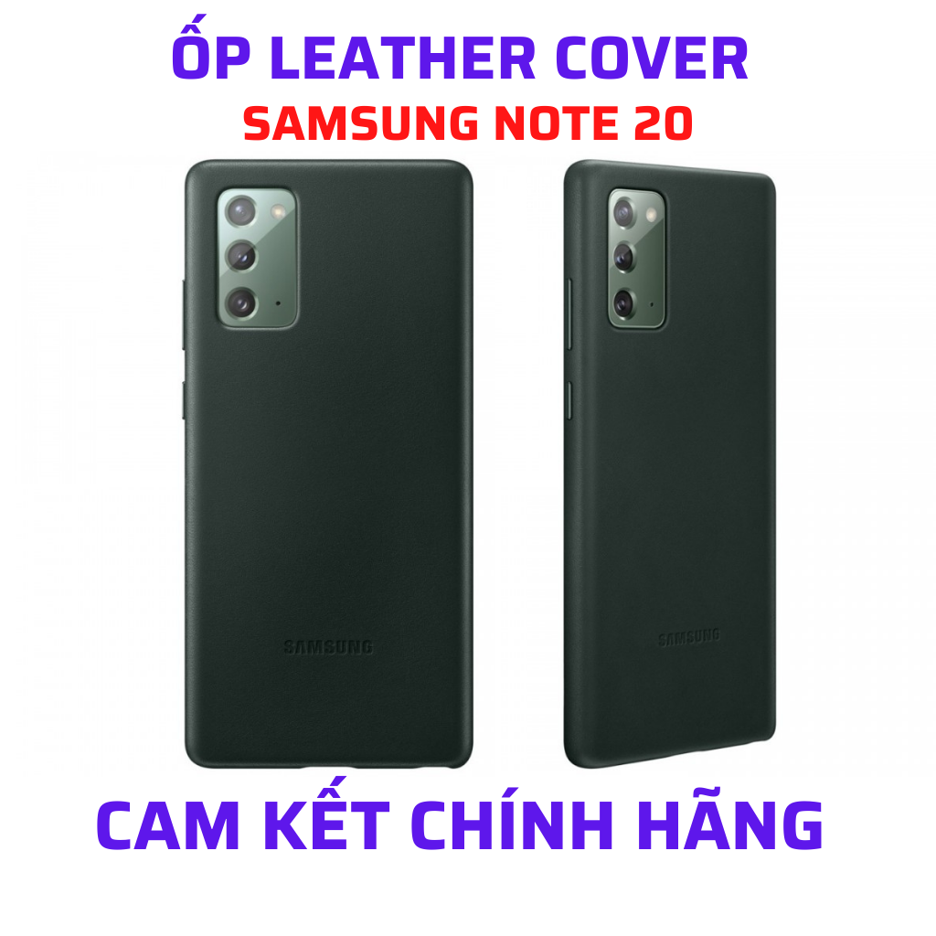 Ốp lưng Samsung Note 20 Leather Cover, ốp lưng Da thật 100%, chống sốc, nguyên seal chính hãng