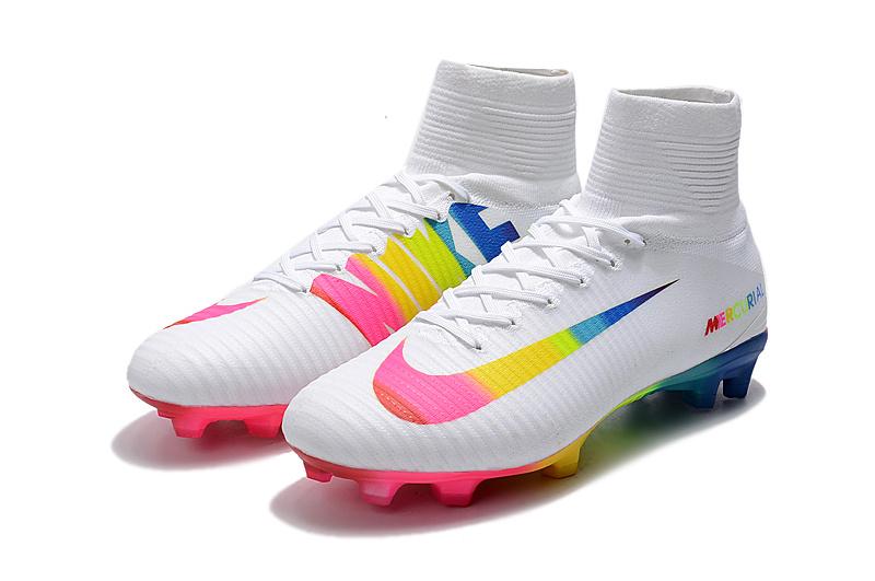 rainbow football cleats