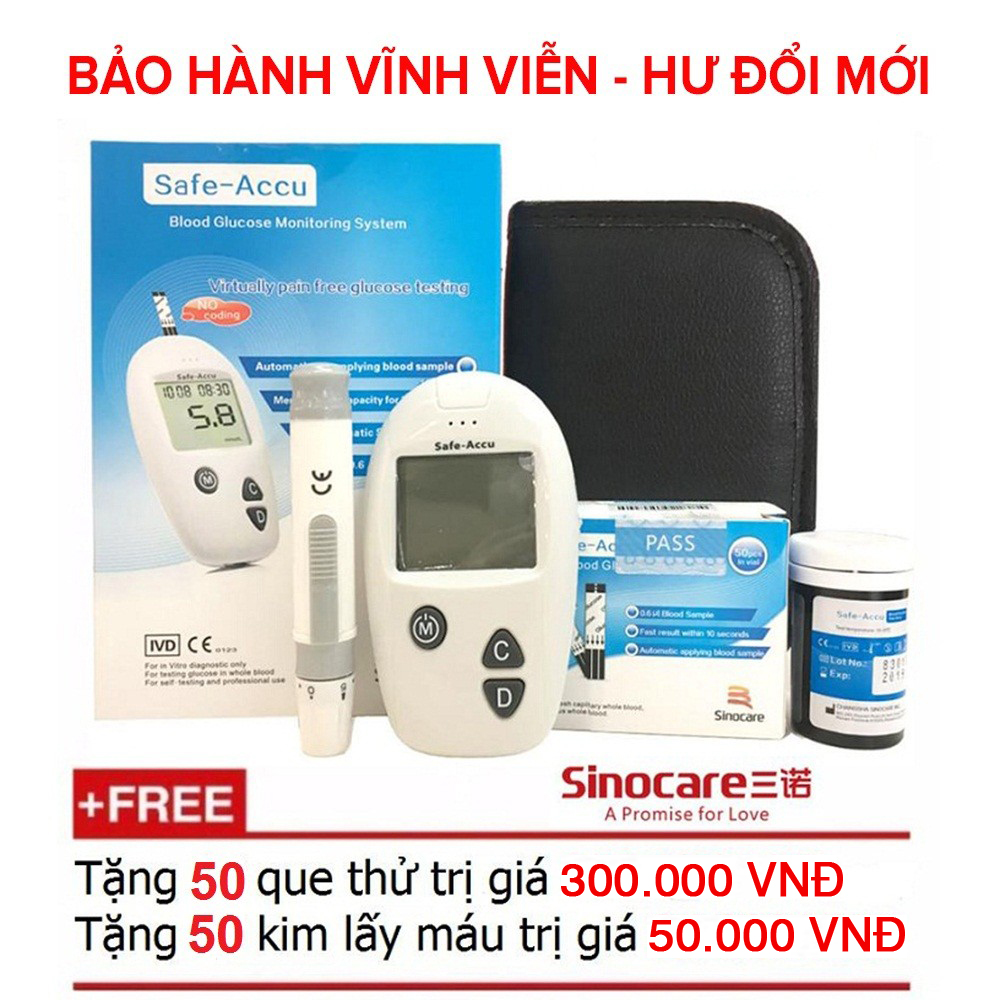 Máy đo đường huyết Safe Accu - Sinocare Đức Máy đo đường huyết Chính hãng