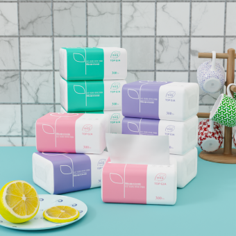 Giấy ăn dạng rút TopGia combo 16 gói 3 lớp mix 3 màu, khăn giấy 100% bột gỗ nguyên chất, không bị mủn và vụn
