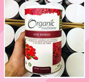 KỶ TỬ HỮU CƠ ORGANIC TRADITIONS GOJI BERRIES 454G HÀNG MỸ  - 11313