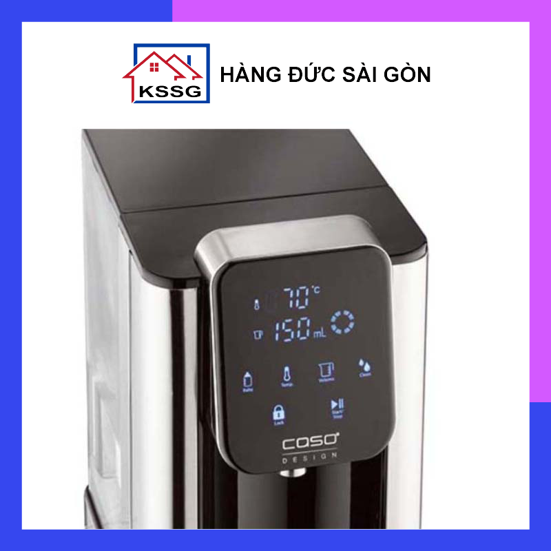 Bình thủy caso HW 660 2,7L đun sôi nước trong vài giây, điều chỉnh nước theo nhiệt độ mong muốn