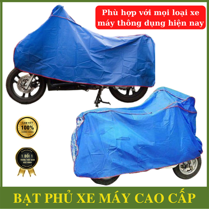 Bạt trùm xe máy vải dù xịn bạt phủ xe máy áo trùm chống nắng mưa cao cấp loại tốt bạt phủ xe máy ,trùm xe máy chất lượng tốt siêu dày vải dù chống thấm chống mưa nắng, bụi bẩn tuyệt đối,