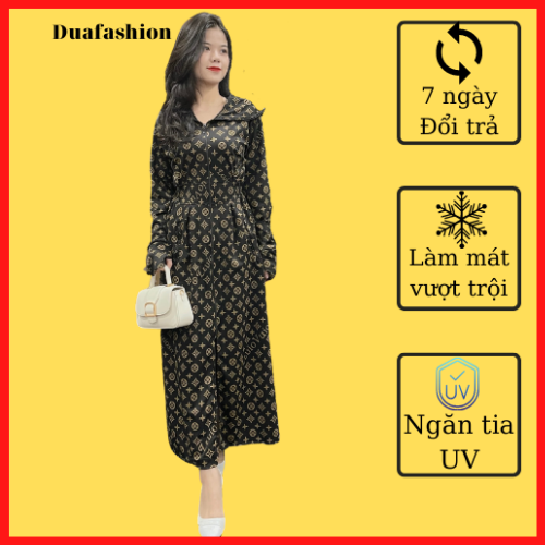 Áo váy chống nắng nữ toàn thân vải umi.váy chống nắng nữ dài