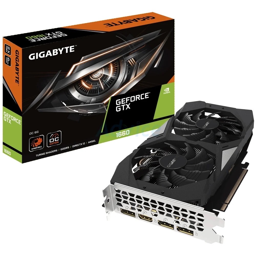 VGA GIGABYTE GEFORCE GTX 1660 OC - 6GB DDR5 ราคา 14,600 บาท*ส่งฟรี