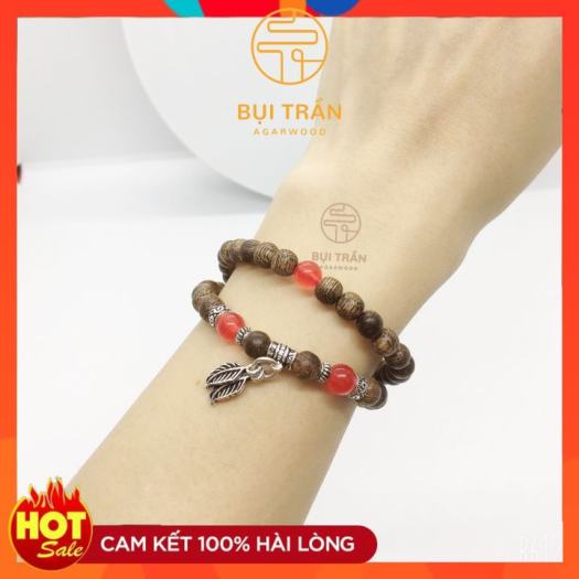 Vòng Trầm Hương 54 Hạt Mix Charm Đá Phong Thủy