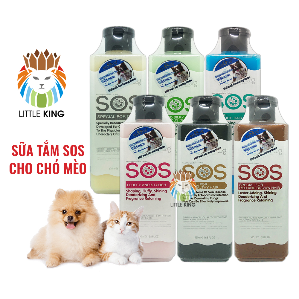 Sữa tắm SOS cho chó mèo dung tích 530ml - Little King pet shop