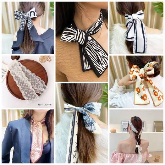 Dây ruy băng cột tóc đa năng phong cách thanh lịch Hàn Quốc