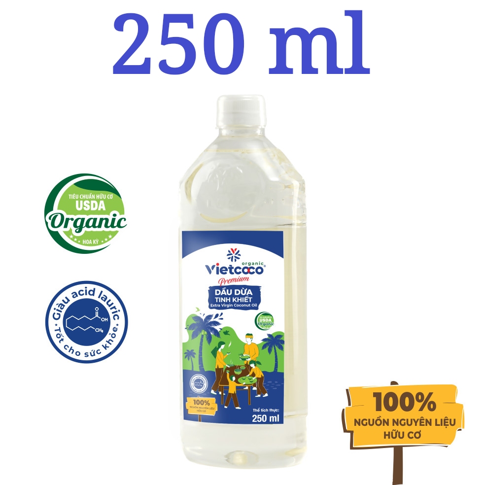 Dầu dừa tinh khiết 100% organic _250 ml