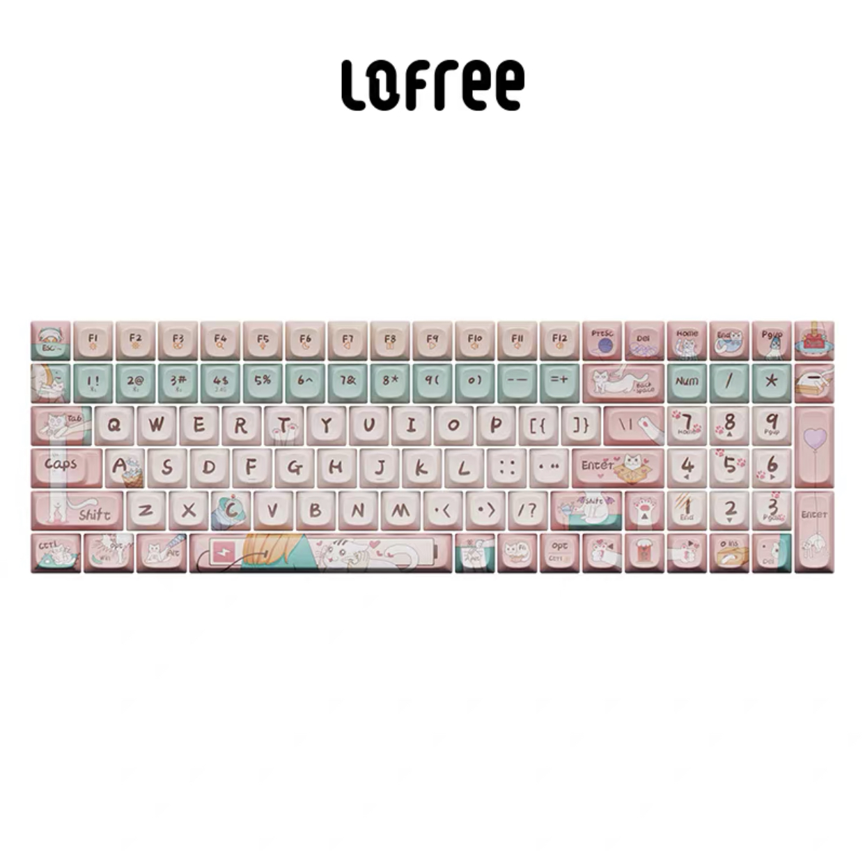 Keycap bàn phím Lofree phong cách retro dành cho các bạn yêu custom bàn phím (chuyên dùng cho bàn ph