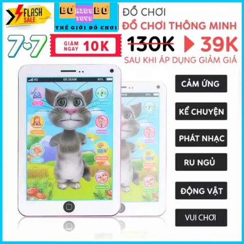 Ipad mèo tom biết nói, hát, kể chuyện cho bé. Đồ chơi thông minh cho bé.