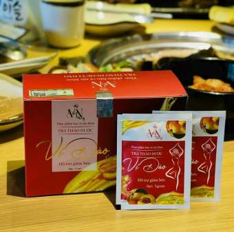 Trà giảm cân vị đào tặng detox rau củ