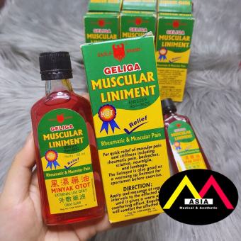 Dầu nóng xoa bóp hiệu con ó GELIGA Muscular Liniment xoa bóp gia truyền bạc hà long não giảm đau bong gân Indonesia 60ml