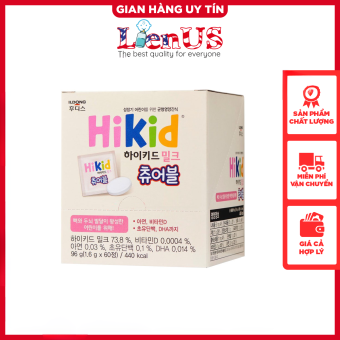 Kẹo Sữa Dạng Viên Hikid Vị Vani Cho Bé Trên 3 Tuổi Hộp 60 viên