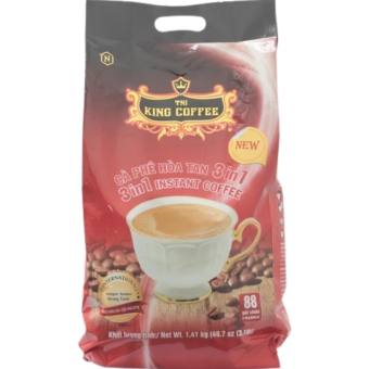 Cà Phê  Sữa KING COFFEE - Túi 88 gói( Cafe ít Sữa) - Ngon Hơn Khi Uống Nóng