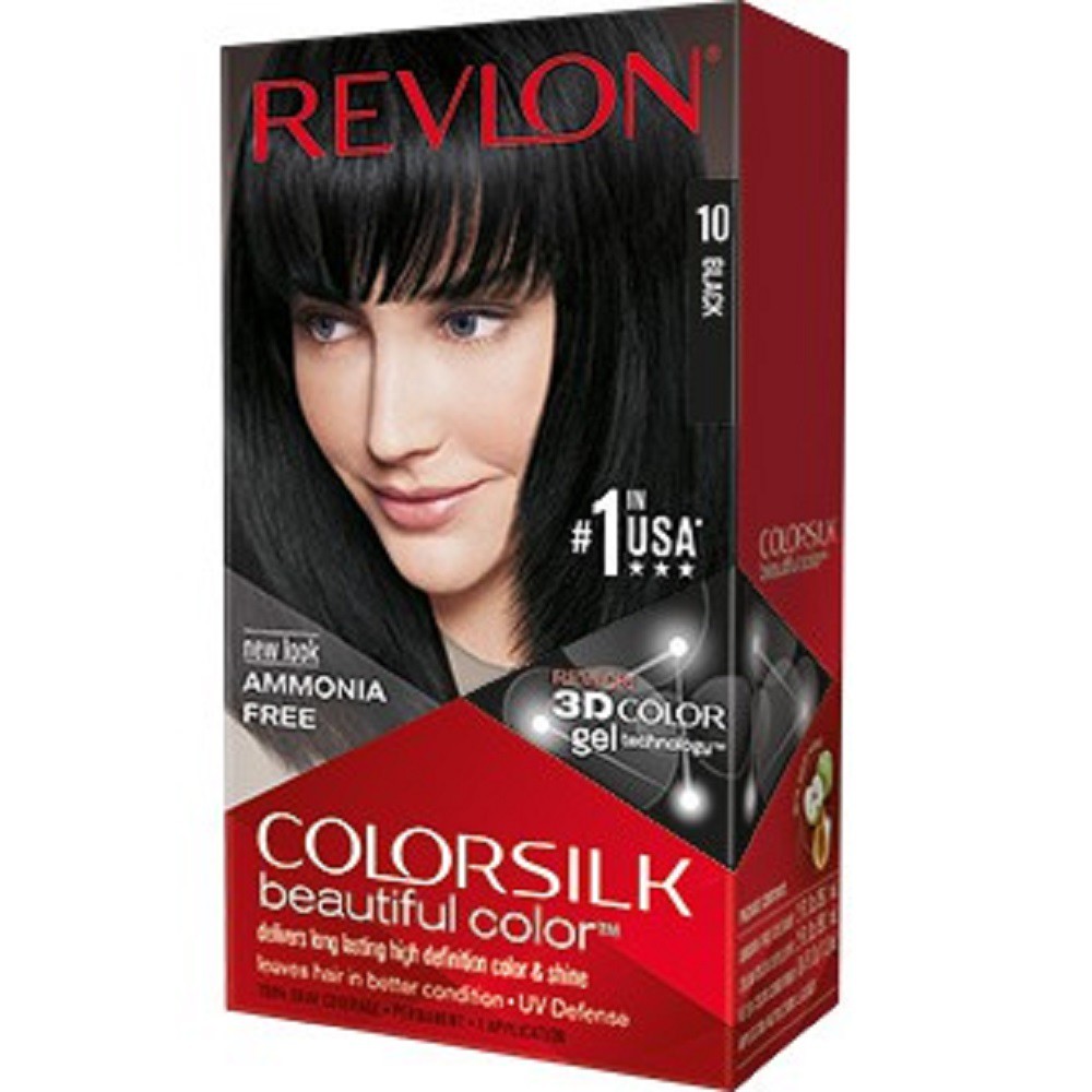 HCMThuốc Nhuộm Tóc Số 10 Đen Tự Nhiên Revlon Colorsilk - Mỹ