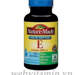 Viên Vitamin E 400 iu Nature Made, 180viên bổ sung vitamin e tự nhiên