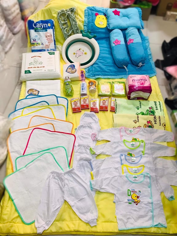 Combo đồ đi sinh cho mẹ và bé trọn gói đồ sơ sinh siêu tiết kiệm cho mẹ chỉ 1tr299k