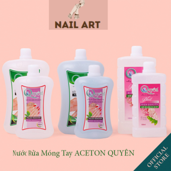 Aceton Quyên, acetone nước rửa móng tay , Nước ACETON Quyên lau sơn móng nail.  ACETON rửa móng ủ phá gel móng tay chân (500ml)