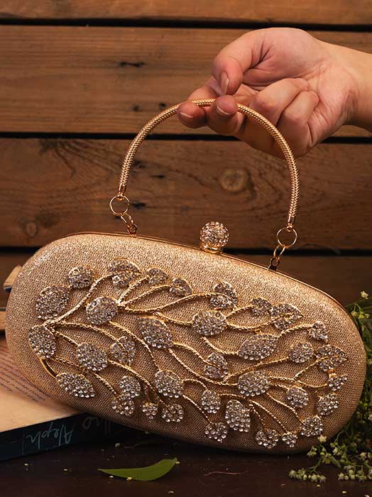 Golden clutches shop for wedding