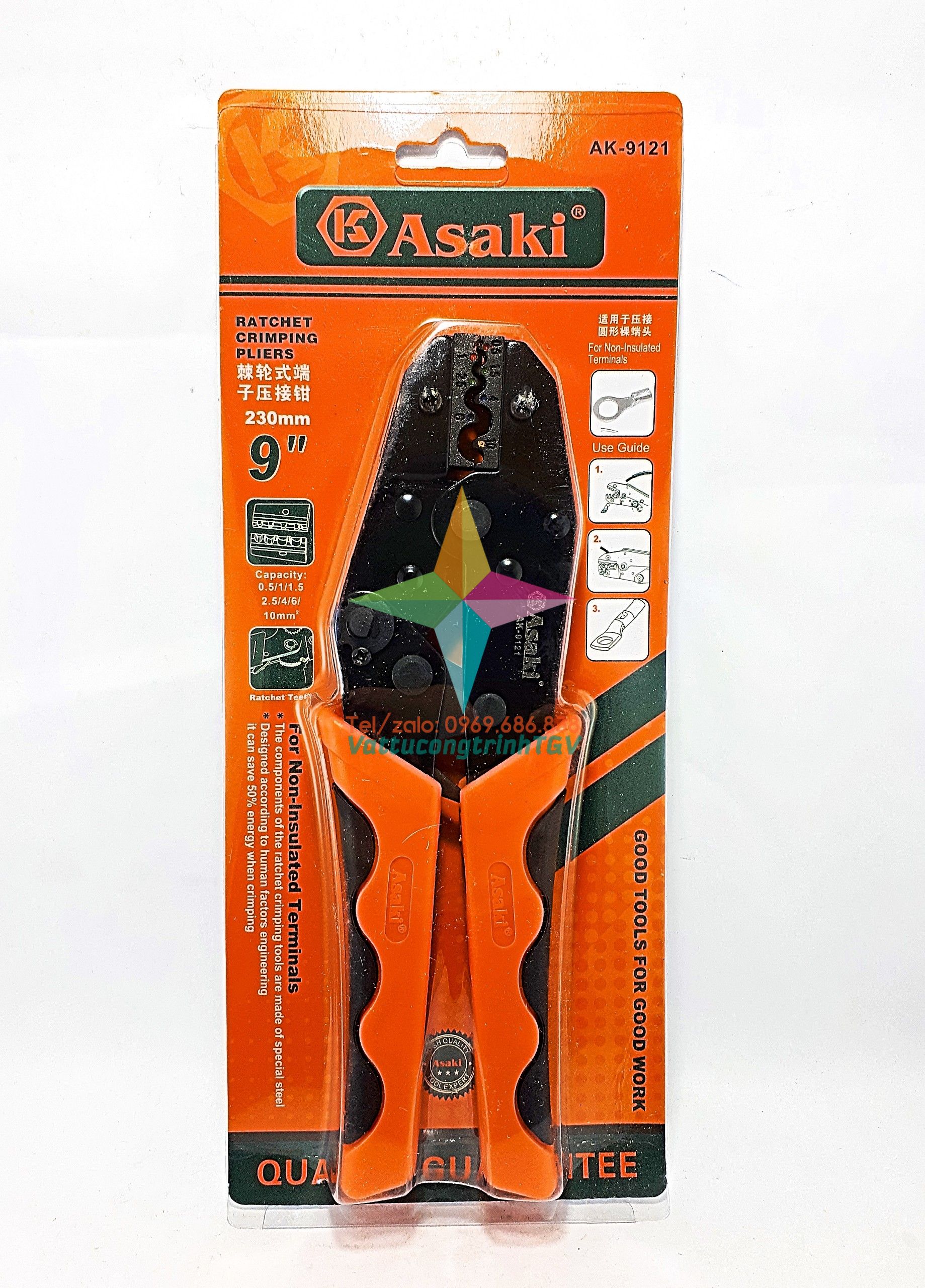 Kìm bấm đầu cos asaki ak-9121; ak-9122; ak-9112; ak-9114
