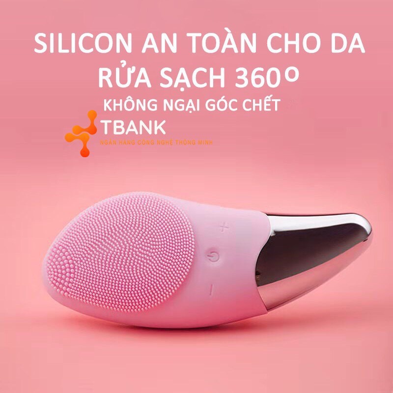 Máy rửa mặt tẩy trang kết hợp rung massage giúp trẻ hóa da mặt