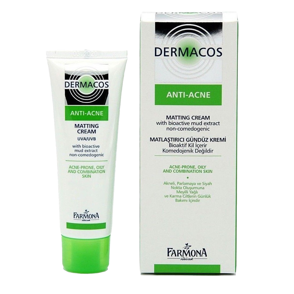 Kem Dưỡng Dermacos Cho Da Dầu Giảm Bóng Nhờn Ngừa Mụn Farmona Dermacos Anti Acne Matting Cream 50ml