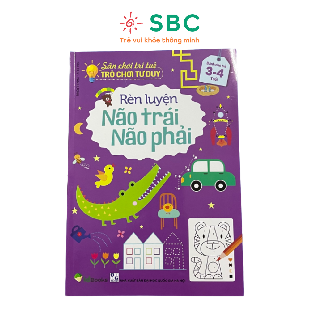 Sách rèn luyện não trái, não phải - Dành cho trẻ 3-4 tuổi