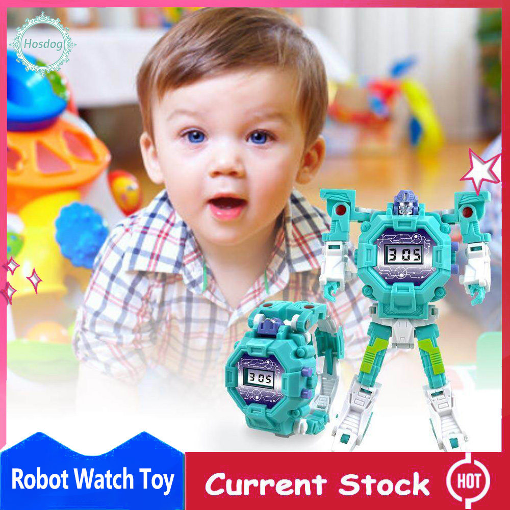 Hosdog Direct 2 trong 1 Biến Hình Robot Đồ Chơi Đồng Hồ trẻ em Kỹ Thuật Số Đồng Hồ Điện Tử Biến Dạng Robot Đồ Chơi cho bé 3-12 Tuổi Bé Trai Bé Gái-Sáng Tạo Giáo Dục Học Xmas đồ chơi Quà Tặng
