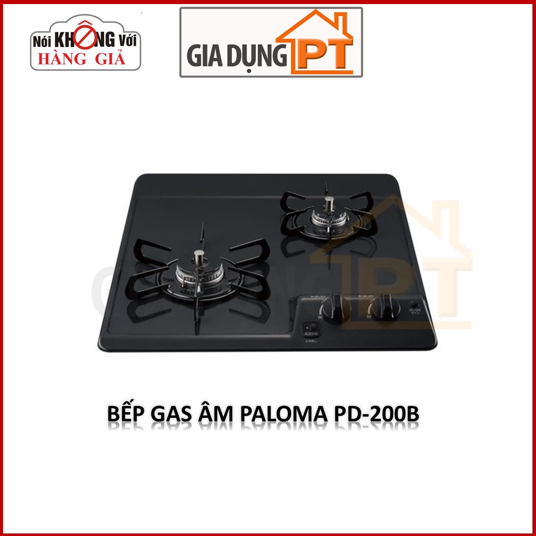 Bếp gas âm nội địa Nhật Paloma PD-200B, mới 100%, nhập khẩu nguyên chiếc, cảm biến chống cháy, mặt men cao cấp