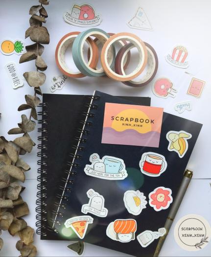 Sticker dán sổ tay, trang trí sổ dán ảnh, scrapbook, nhãn dán sinh nhật, giáng sinh