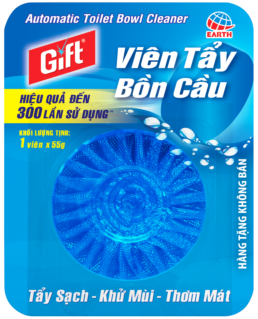 [DÙNG THỬ]Viên tẩy bồn cầu Gift siêu sạch Vỉ 1 lẻ viên (300 lần nhấn nút xả) Vỉ 1 lẻ viên chống bám bẩn thành bồn cầu khử mùi hôi hiệu quả có bán lẻ 1 viên dùng thử hạn chế tối đa chà rửa toilet trợ thủ đắc lực