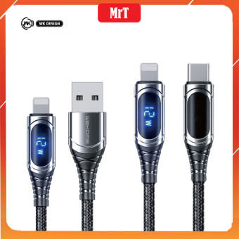Cáp sạc nhanh, cáp sạc hiển thị công suất 6A WK WDC 166i và WDC 167 hộp sắt