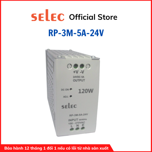 Bộ nguồn 24VDC/5A RP-3M-5A-24V | Selec