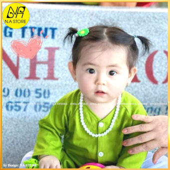 Vòng Cổ, Vòng Tay Ngọc Trai Cho Bé Gái  (Phối Bà Ba, Áo Dài)