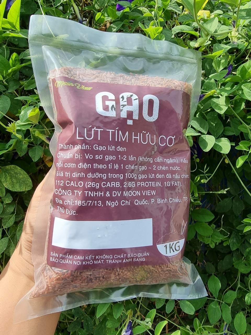 1 kg gạo lứt tím - hạt đều, thơm ngon