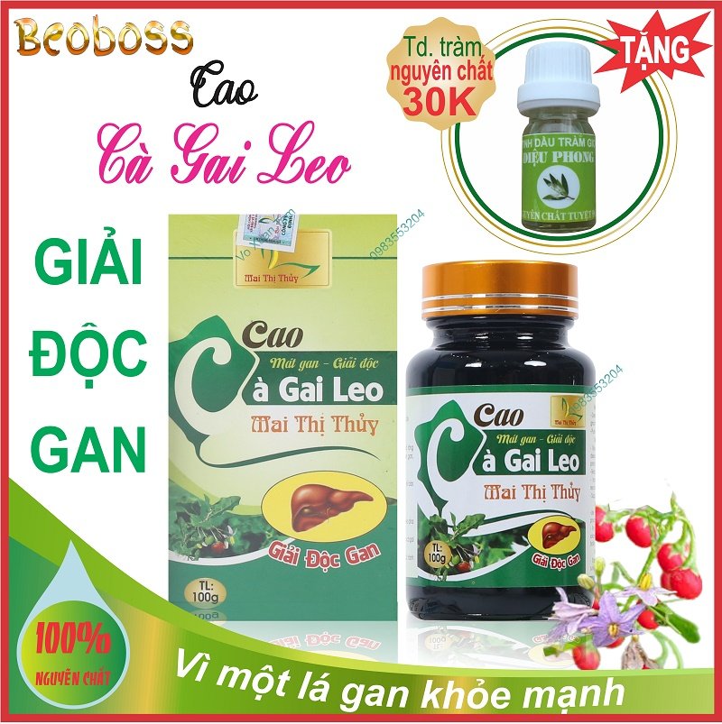 [TẶNG TINH DẦU TRÀM NGUYÊN CHẤT 30K+FreeShip] cao cà gai leo giải độc gan dạng cô đặc Mai Thị Thủy Beoboss loại cao cấp giúp thải độc gan, hạ men gan, tăng cường chức năng gan, giảm mụn, đẹp da, giảm mẫn ngứa, mè đay,.